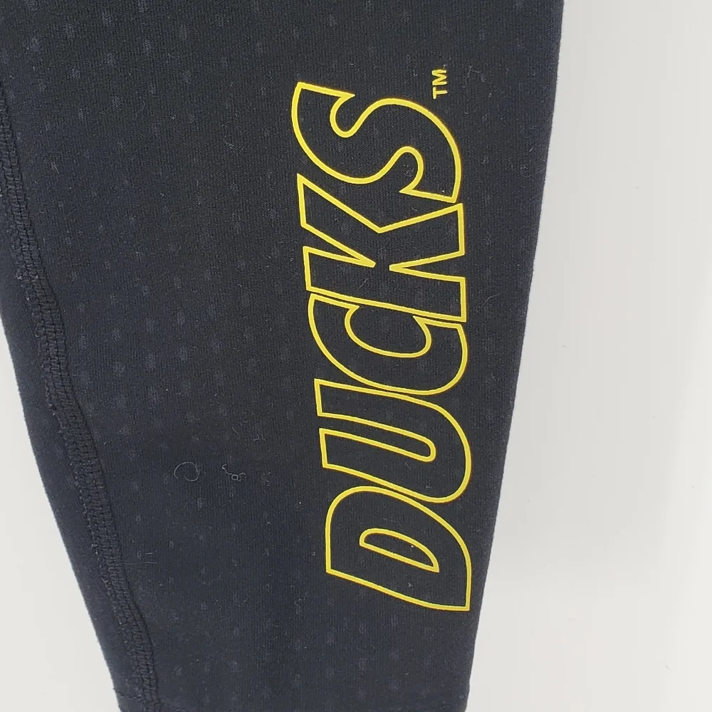 Nike Oregon Ducks Power Dri-fit Athletic Leggings Size Small Black Yellow